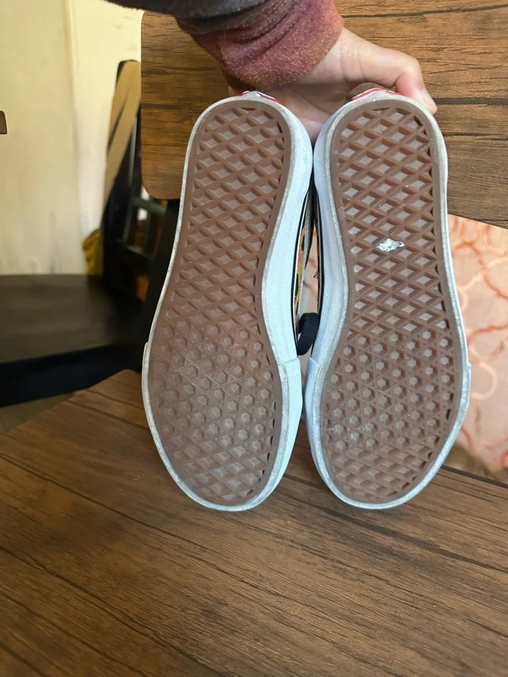 Vans Old Skool Leopard Print Low-Top Sneakers - Black & Orange - Picture 4 of 8